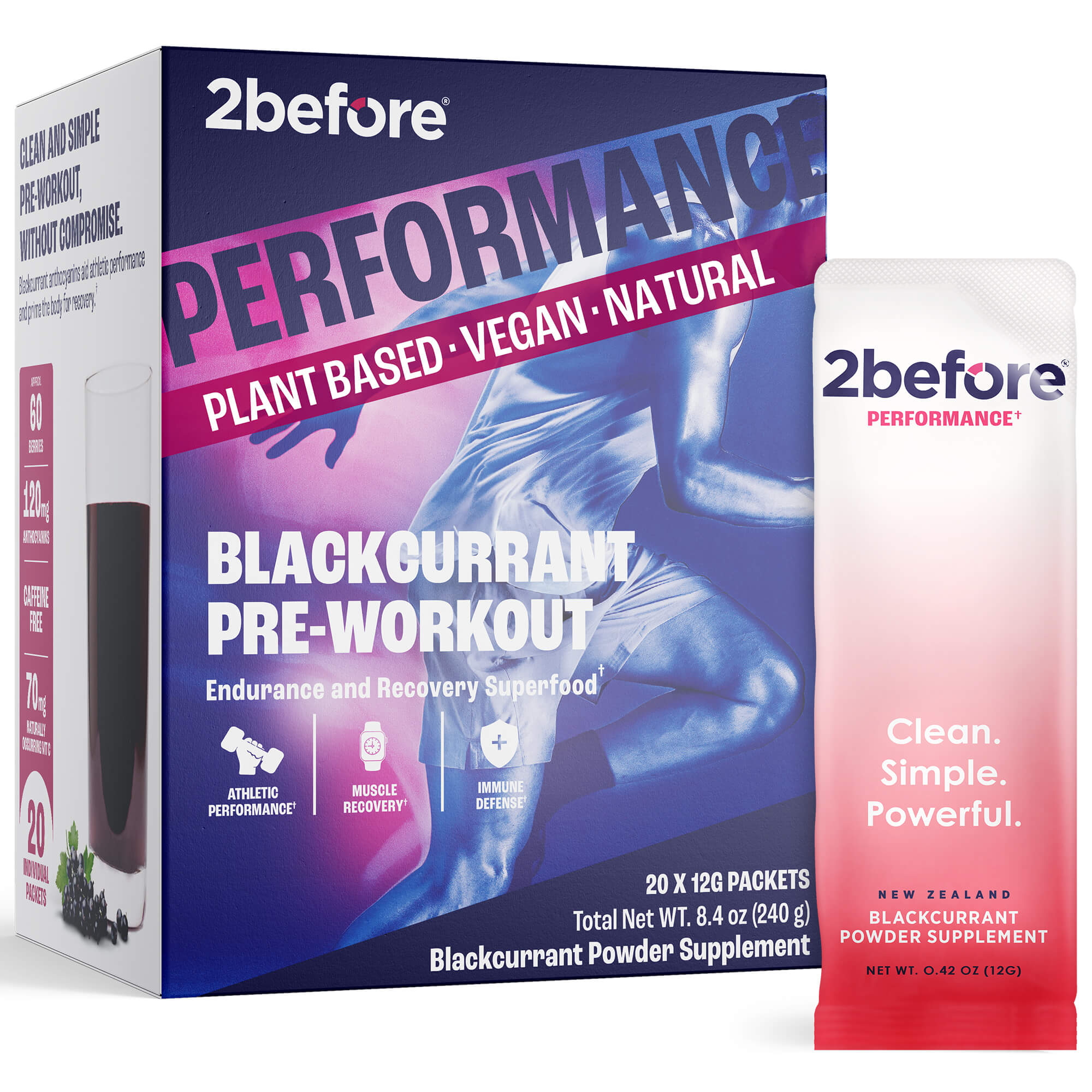 2before blackcurrant pre-workout - caffeine free