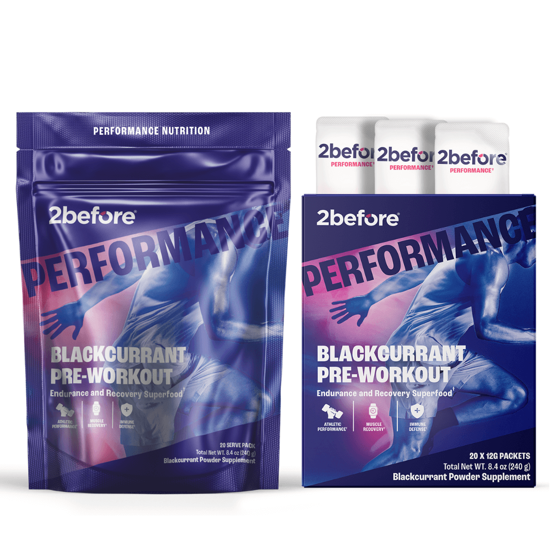 2before blackcurrant pre-workout - caffeine-free range - powder and sachet